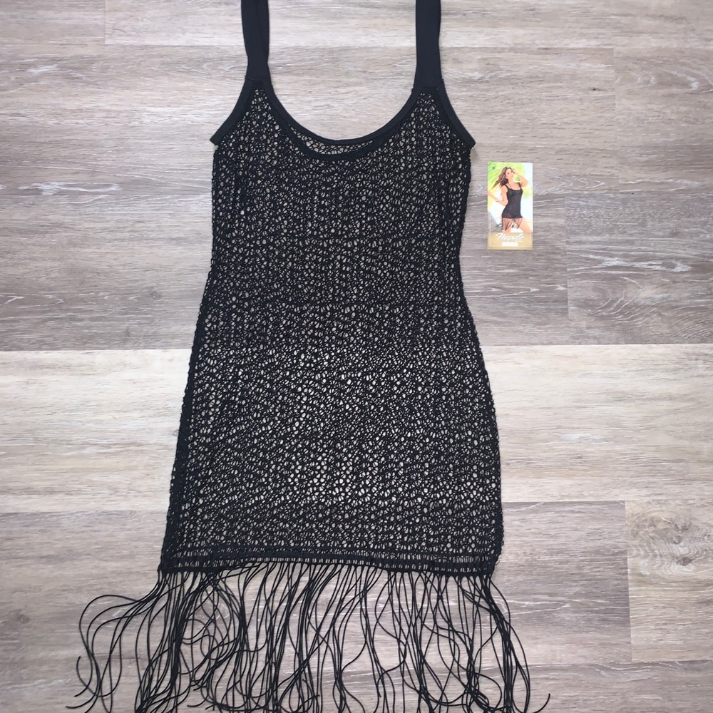 Super cute black mesh swimsuit bikini cover